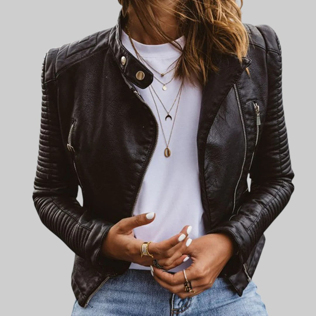 MILENA | ELEGANTE LEREN JAS