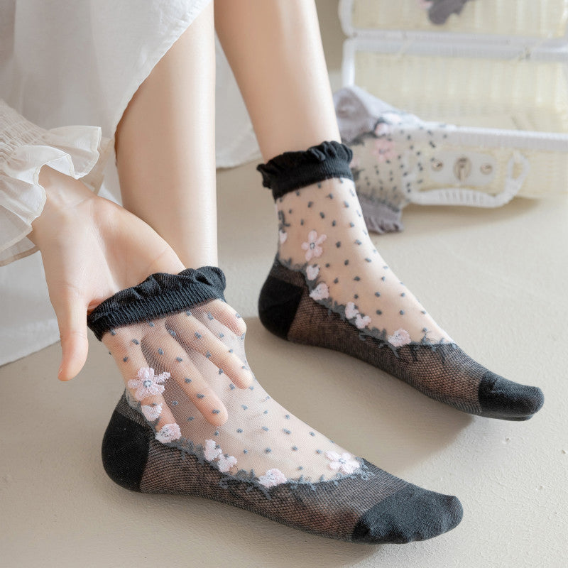 Chaussettes Fleuries Respirantes