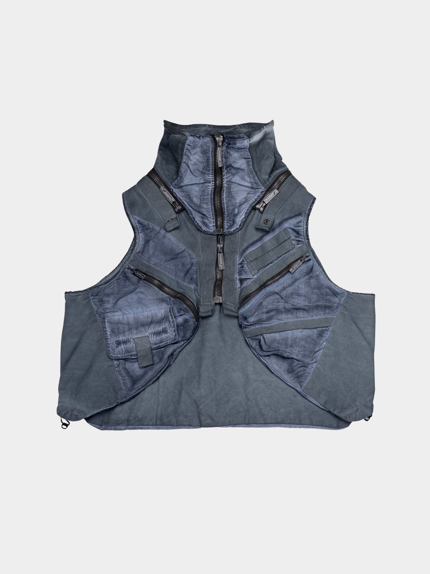 FlexCanopy – Unisex Asymmetrische Weste mit 3D-Taschen und abnehmbarem Design