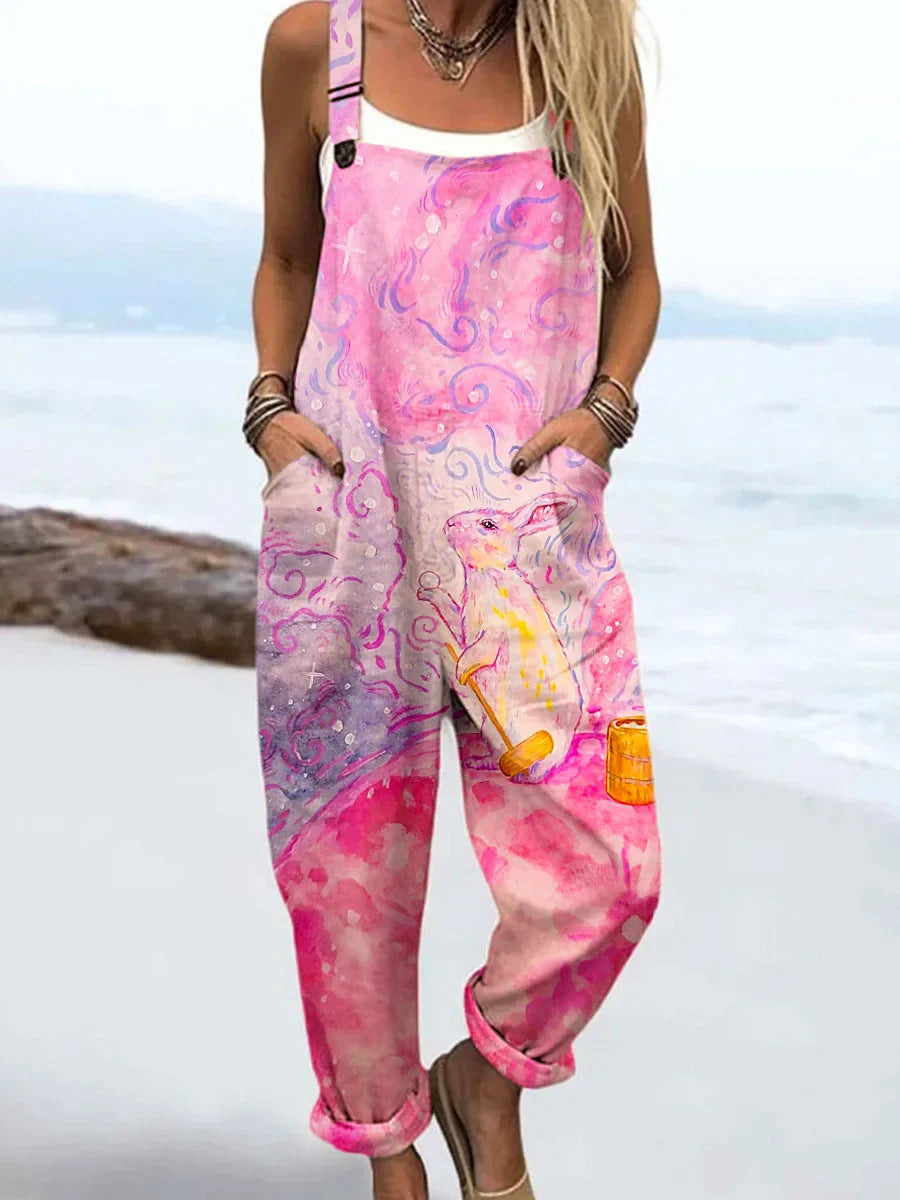 Vintage Floral Jumpsuit Damen - Müheloser Stil & Ganztägiger Komfort