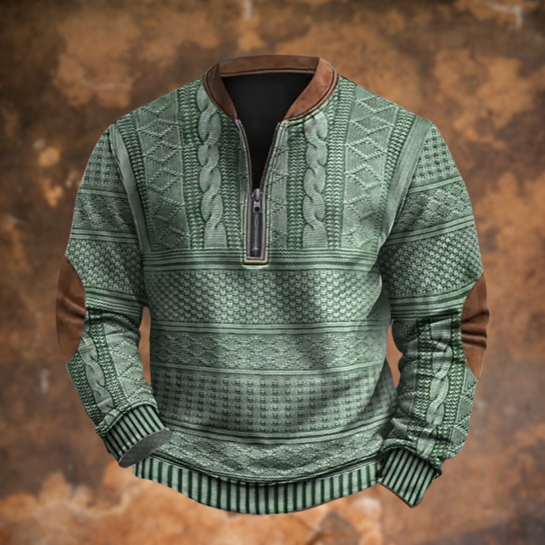 Jürgen – Strickpullover mit Reißverschlussdetail