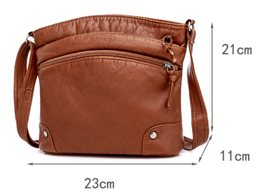 Freya - Leder Schultertasche