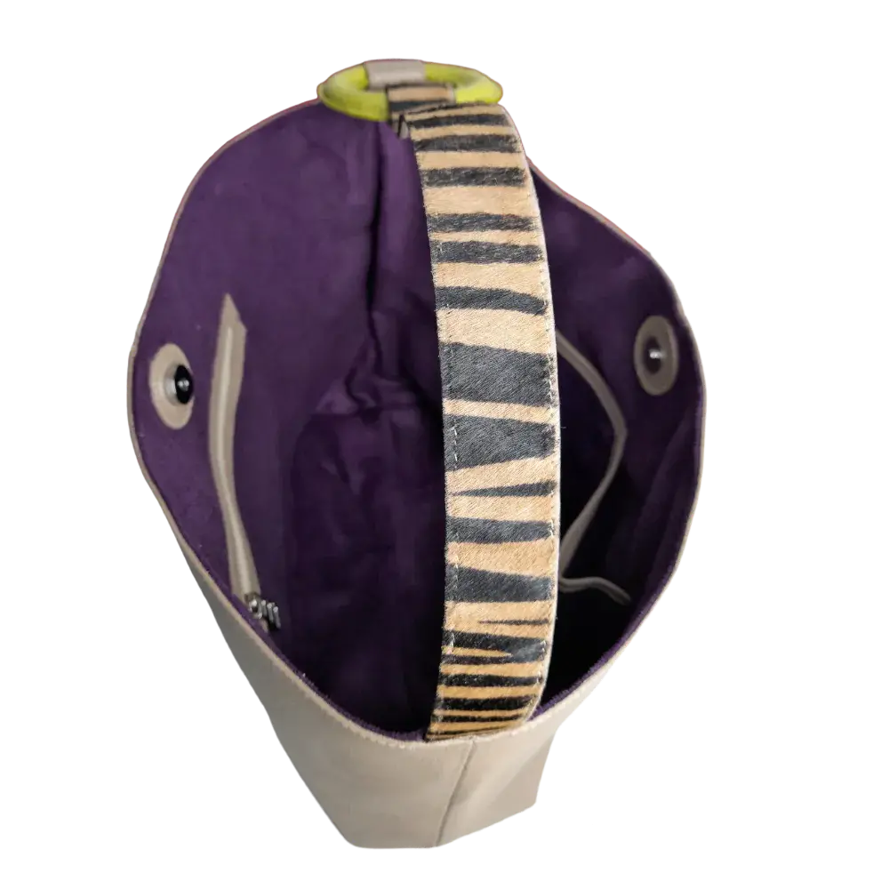 Nora Taupe leren handtas voor dames
