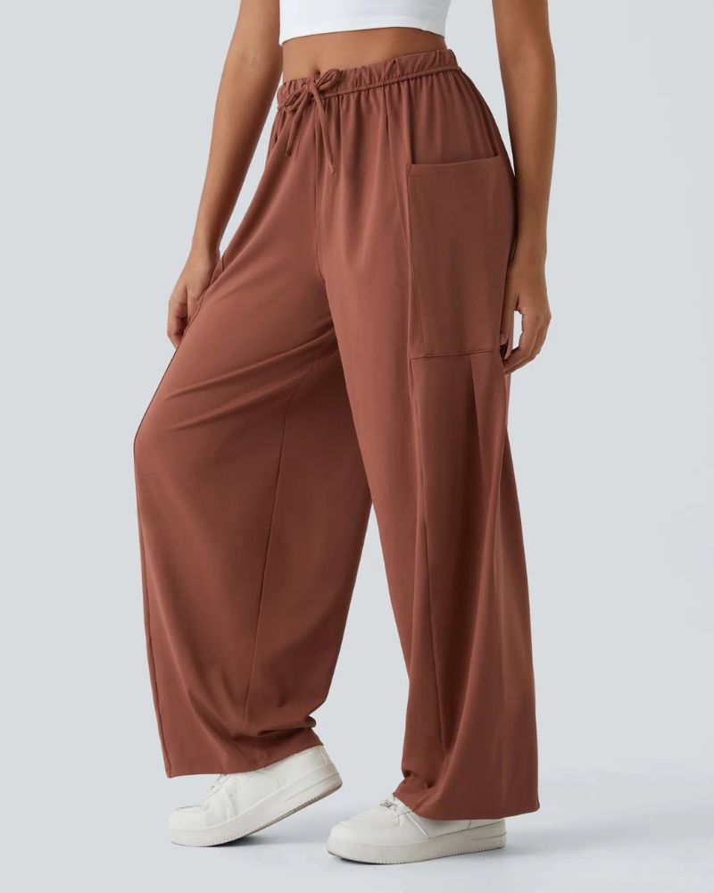 Monelle™ | Soepelvallende wide-leg broek