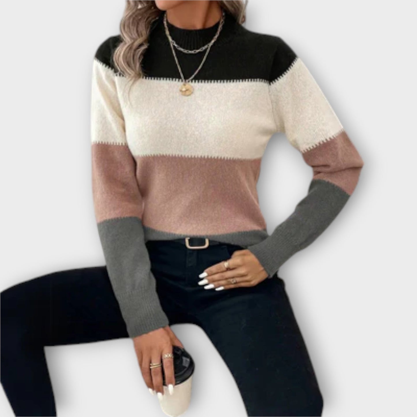 Mia | Stilvoller Streifenpullover