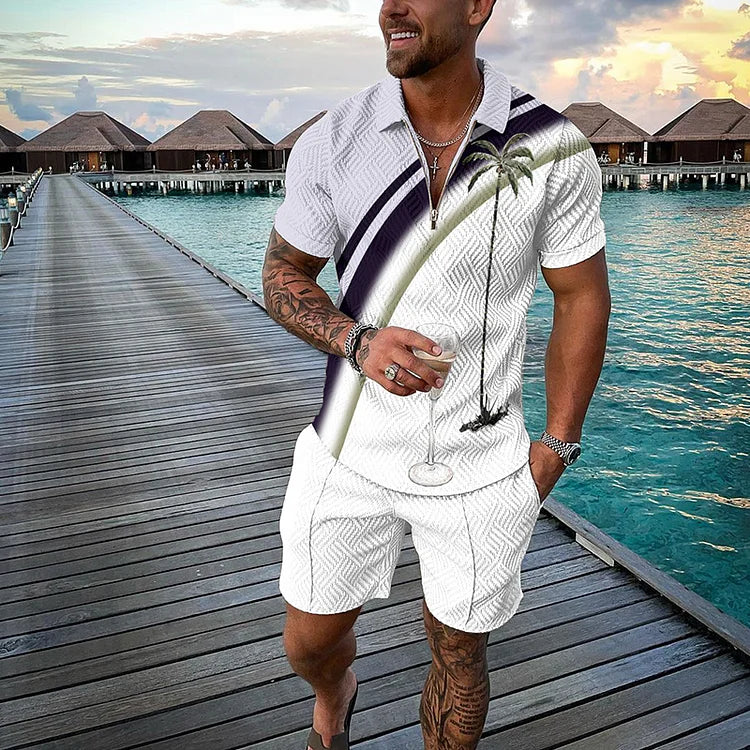 MAX | TROPICANA POLOSHIRT- & SHORTSET