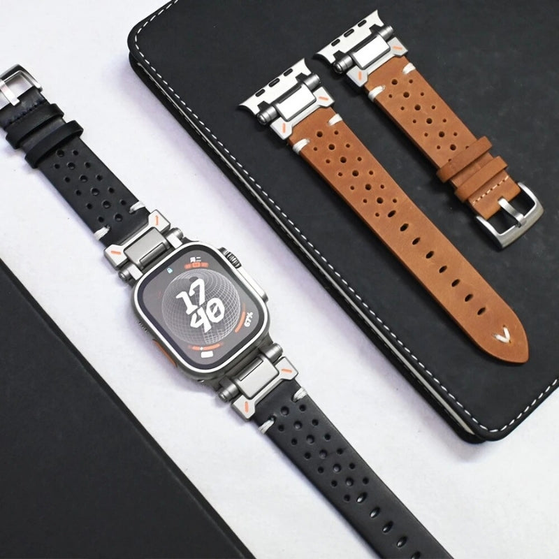 TitaniumTouch Leder Apple Watch Armband