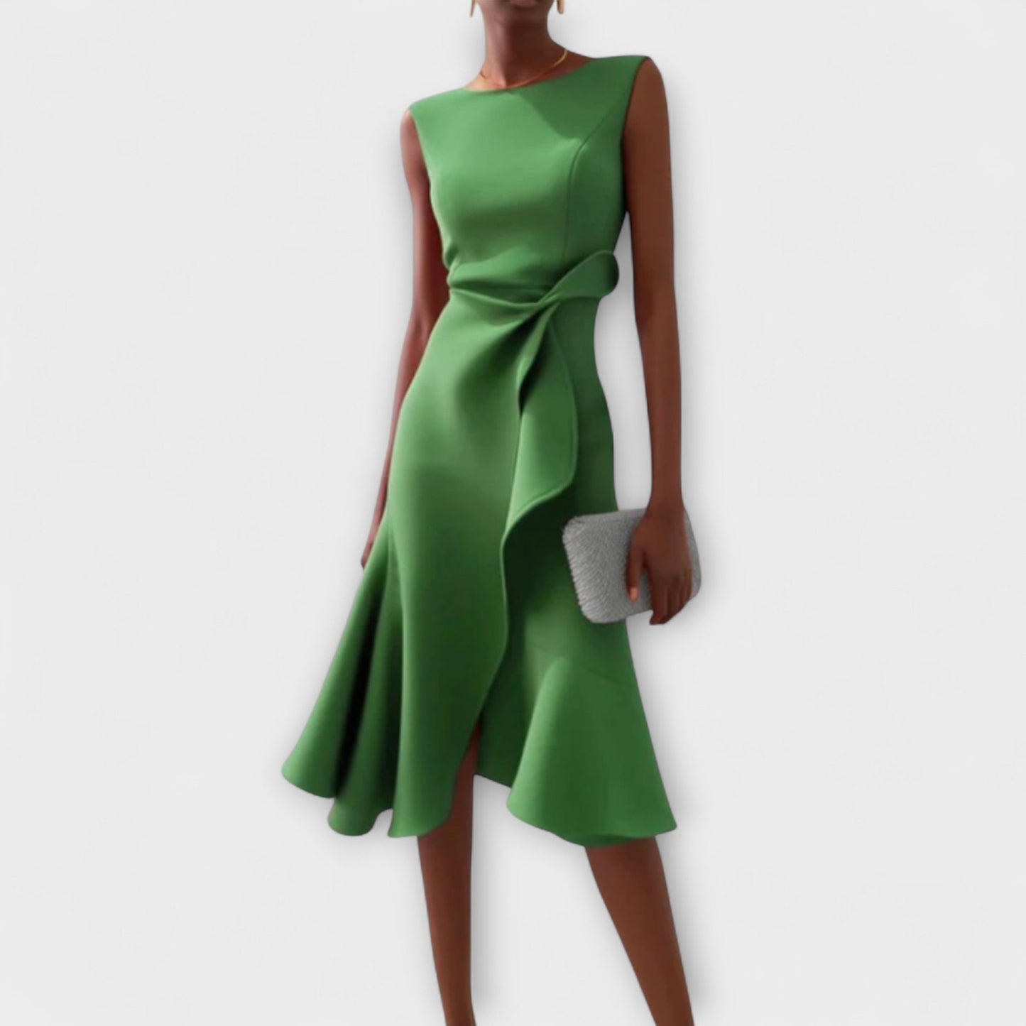 Juliette™ – Drapiertes asymmetrisches Midikleid