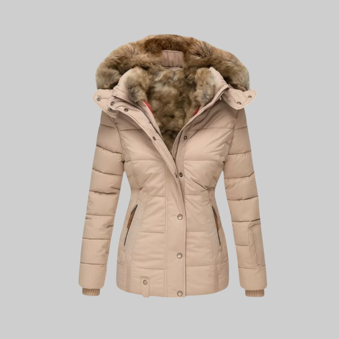 MELÁNIA | WARM GEFÜTTERTER WINTERMANTEL MIT PELZKRAGEN