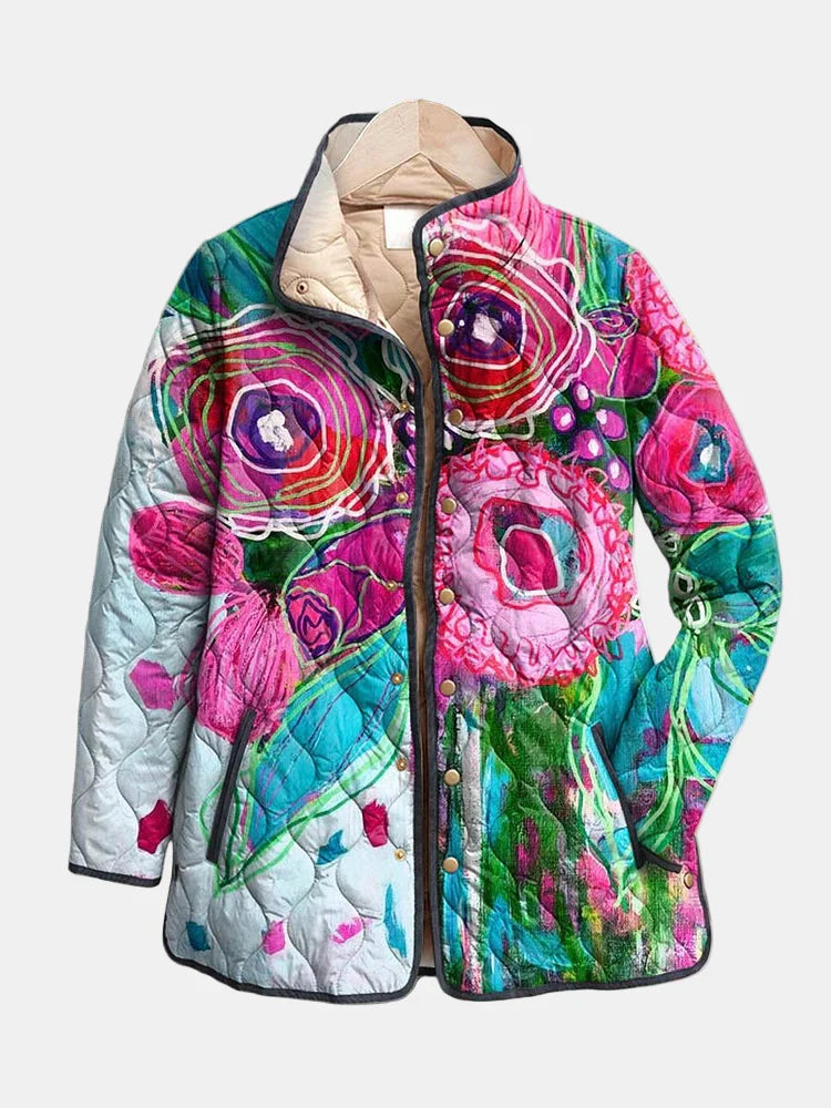 Arianne | Elegante jas met bloemenpatroon