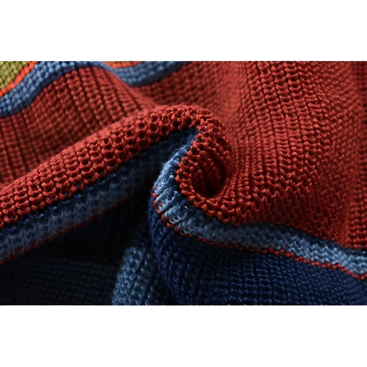 Damson - Color Block Turtle Neck Jumper
