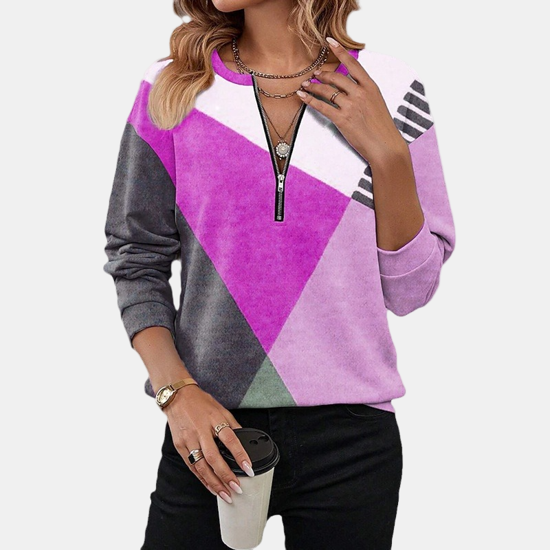 Nora | Weiches geometrisches Sweatshirt