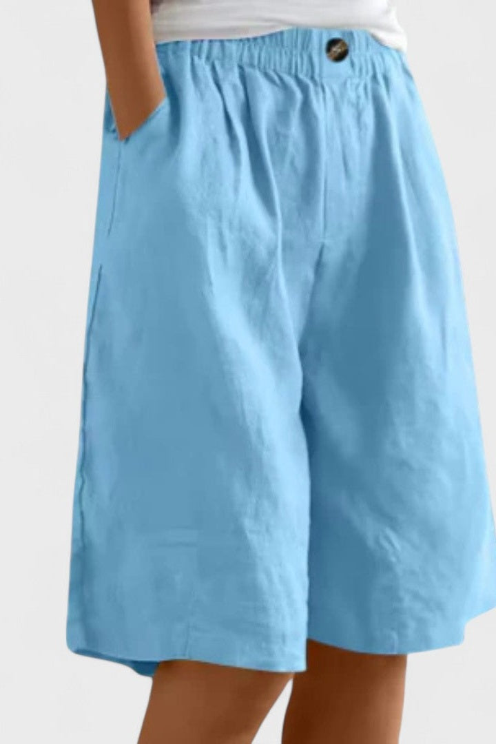Elegante korte broek - Blauw