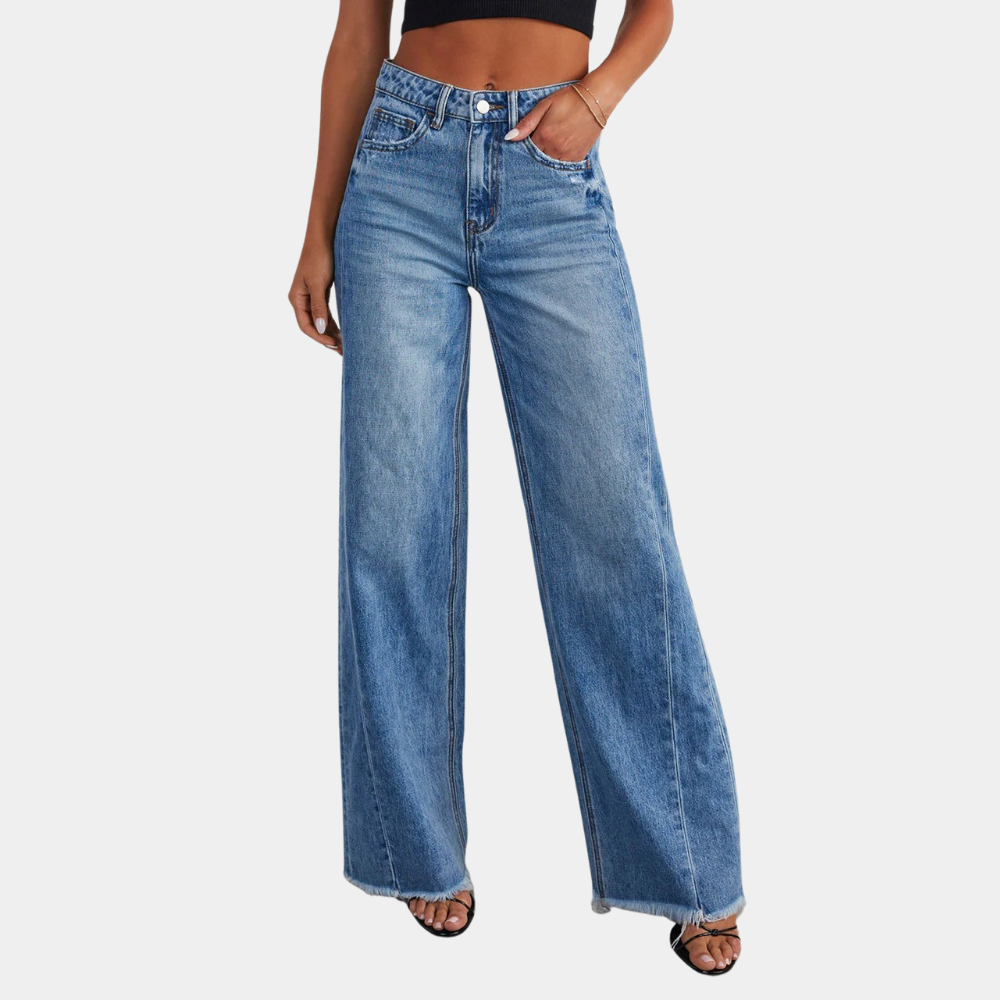 Mimi | Stilfulde denimjeans med brede ben