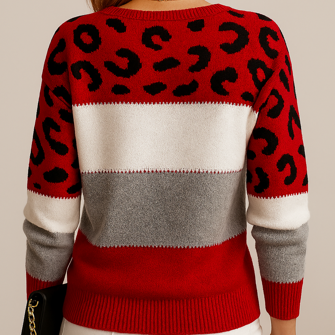 Charlene | Leopardenmuster Freizeitpullover