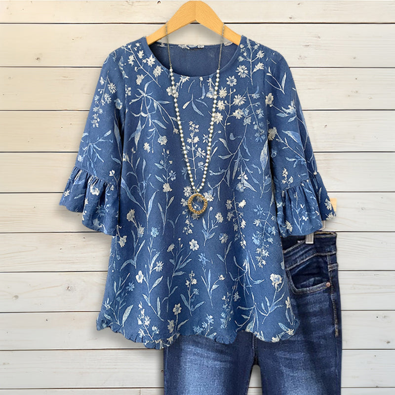 Bloes vintage met bloemenprint