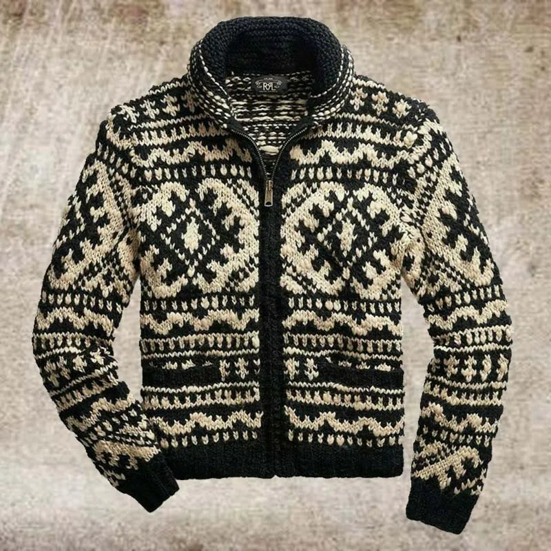 Gustave - Warme en comfortabele VINTAGE gebreide trui voor heren