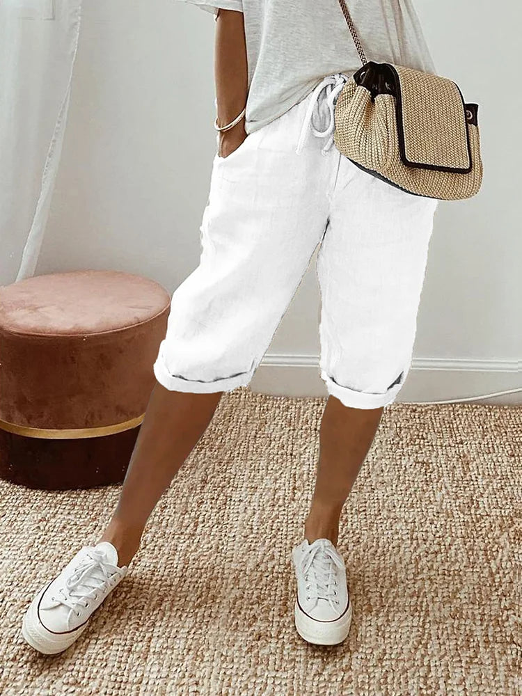 THARAH | Comfortabele short met omslagzoom
