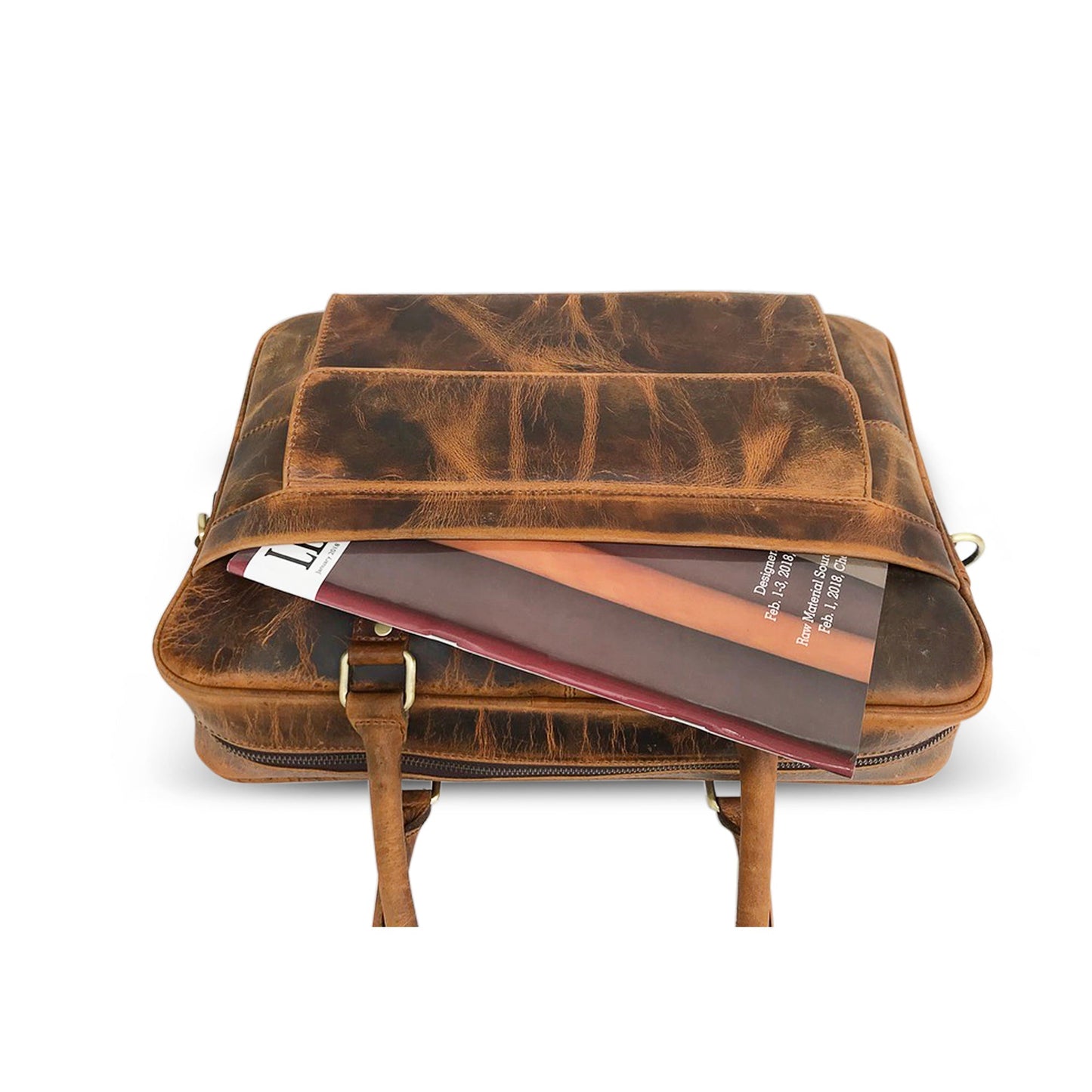 Jäger Brown Leather Laptop Bag