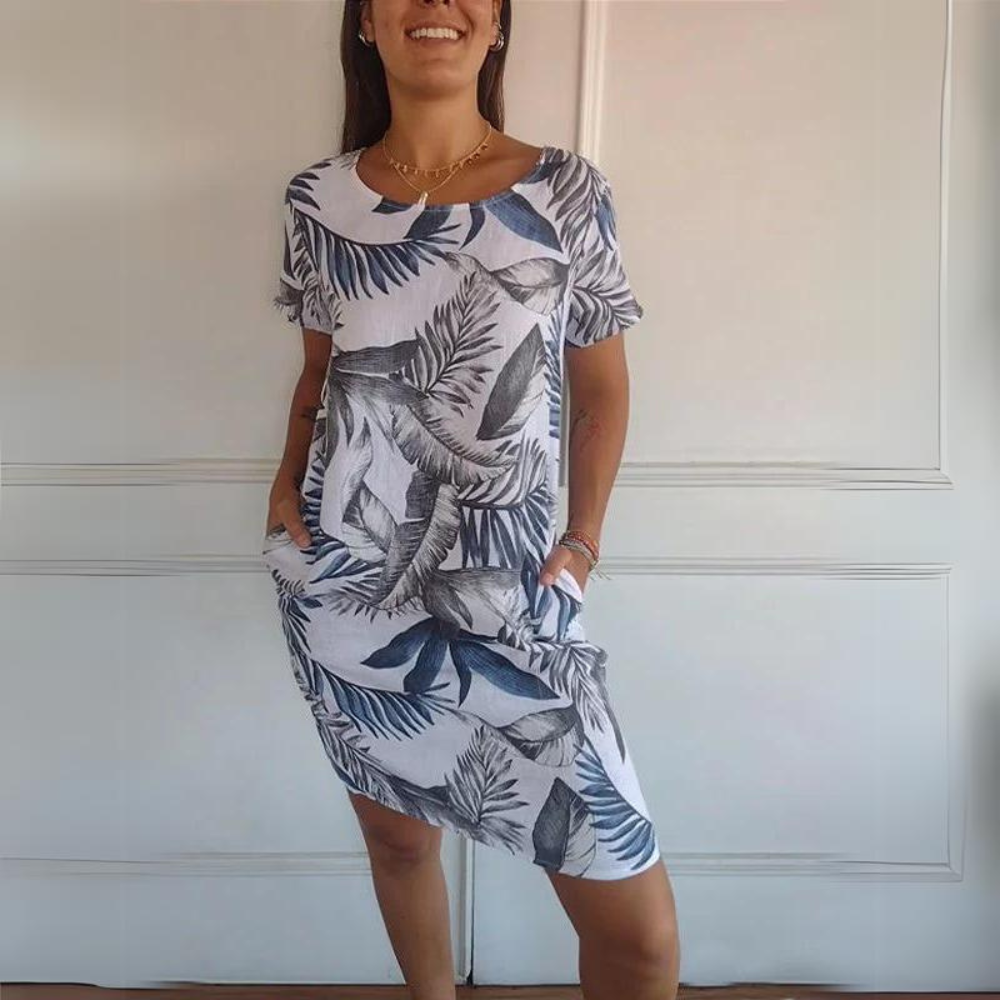 Marije | Comfortabele Jurk met Ronde Hals