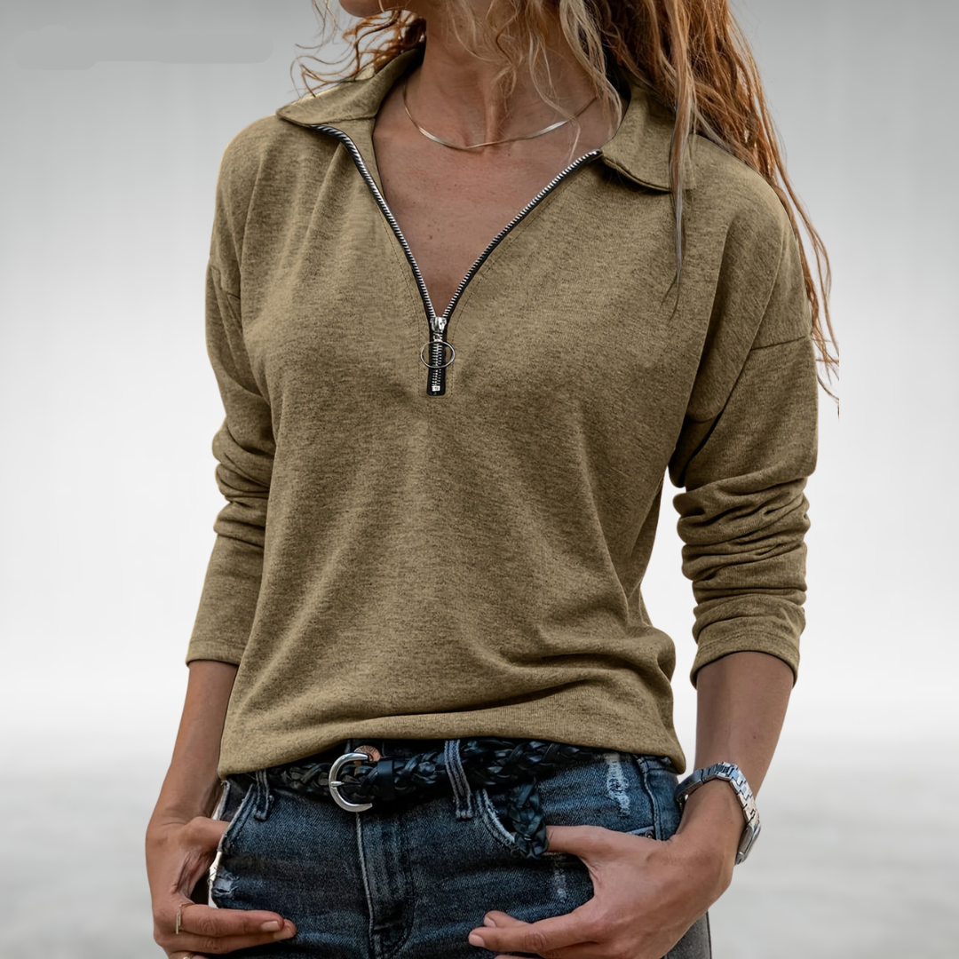 Nadine | Damen-Halbzippullover
