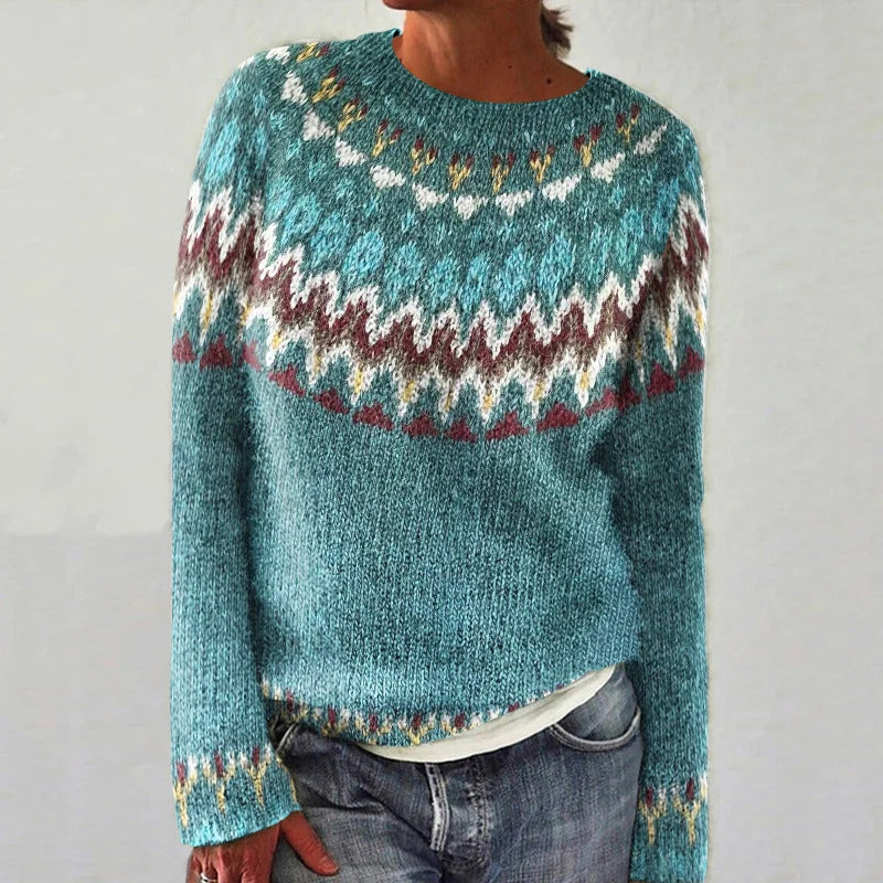 FINLEY™ | Boho Wellenstrick-Pullover