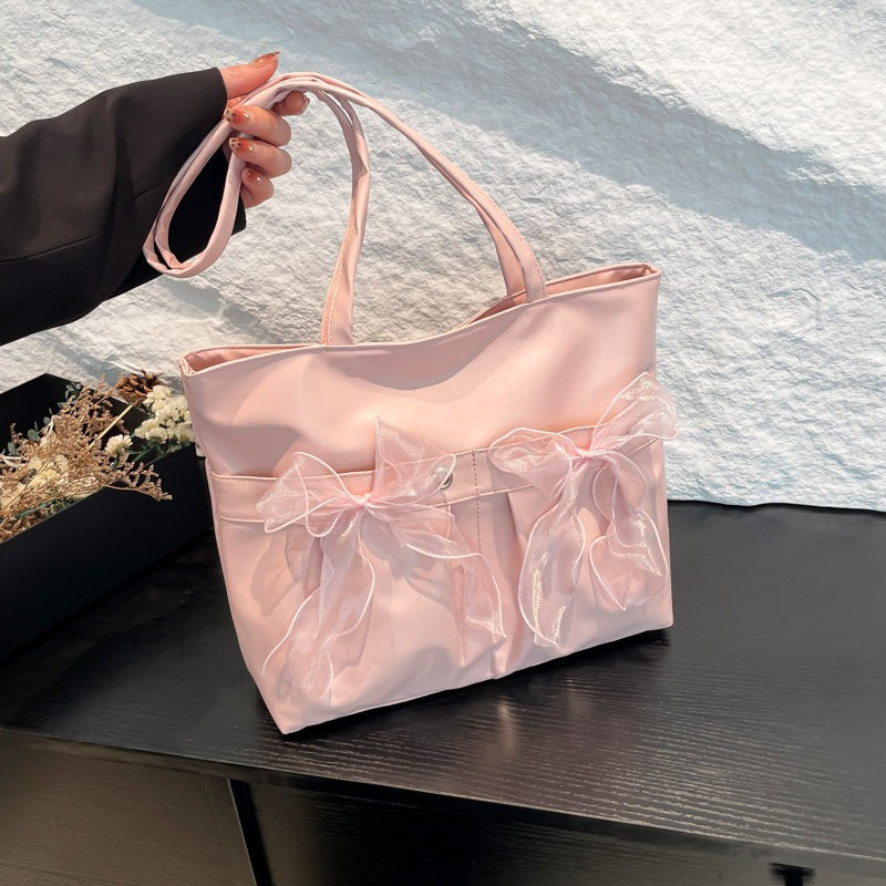 Dames draagtas met decoratieve knopen in collegestijl - Amelia