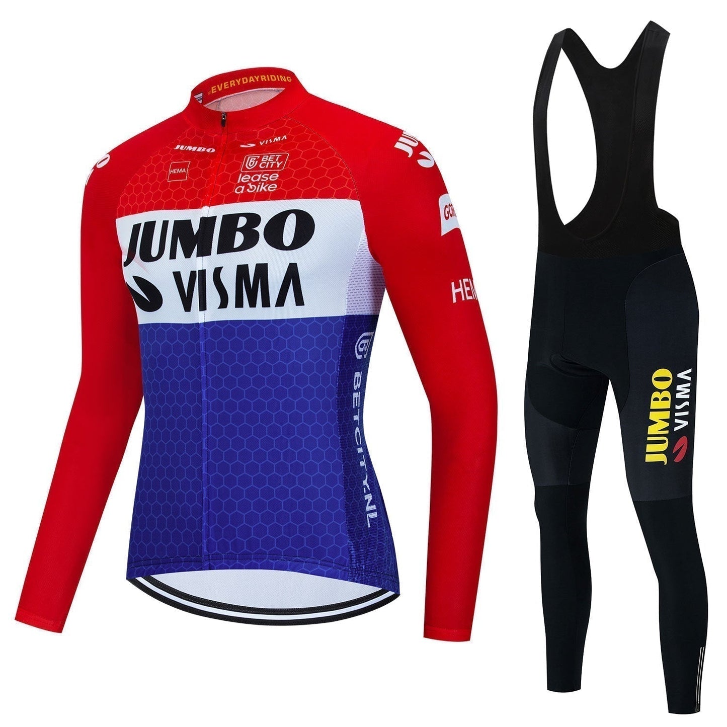 Jumbo Visma - Professionele wielertrui met lange mouwen