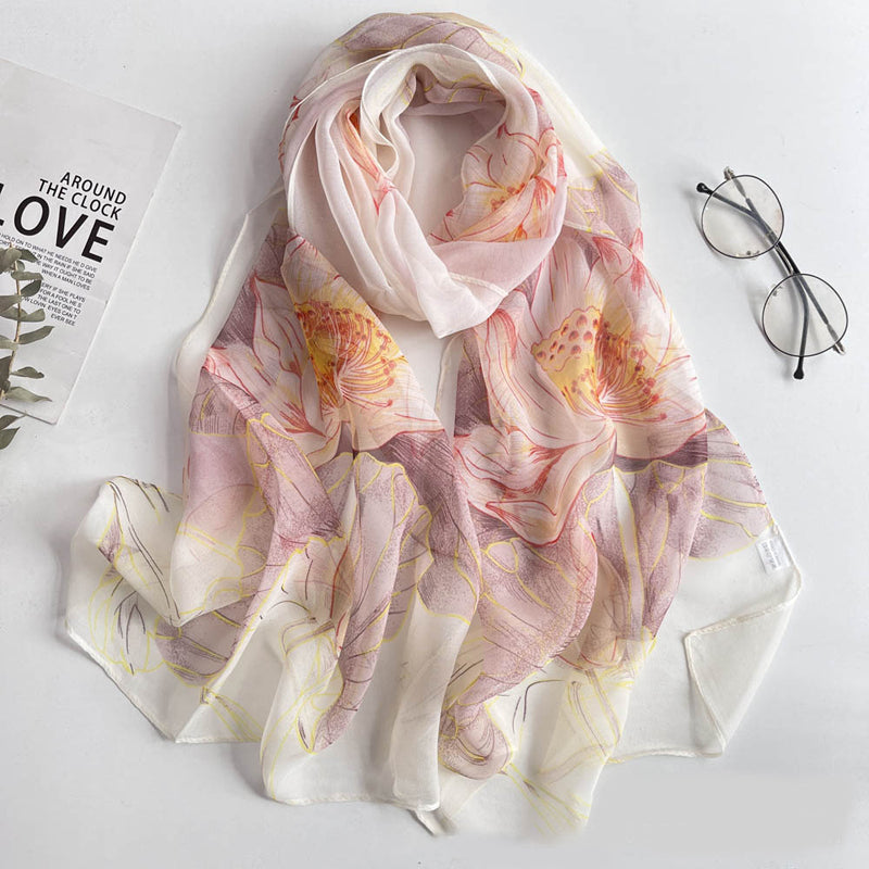 Casual Sjaal Met Bloemenprint