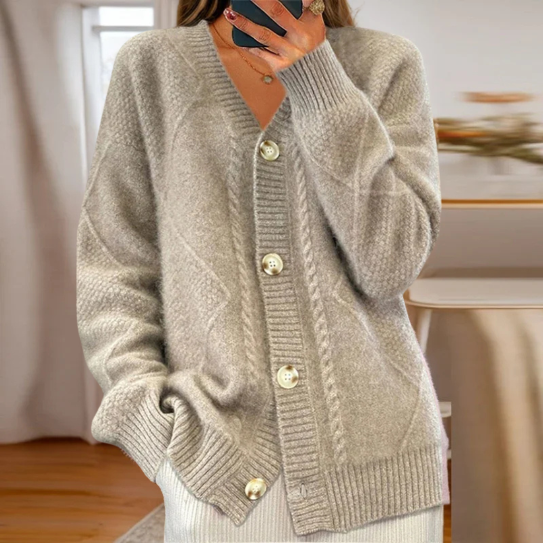 Éloise | Zopfmuster-Strickjacke