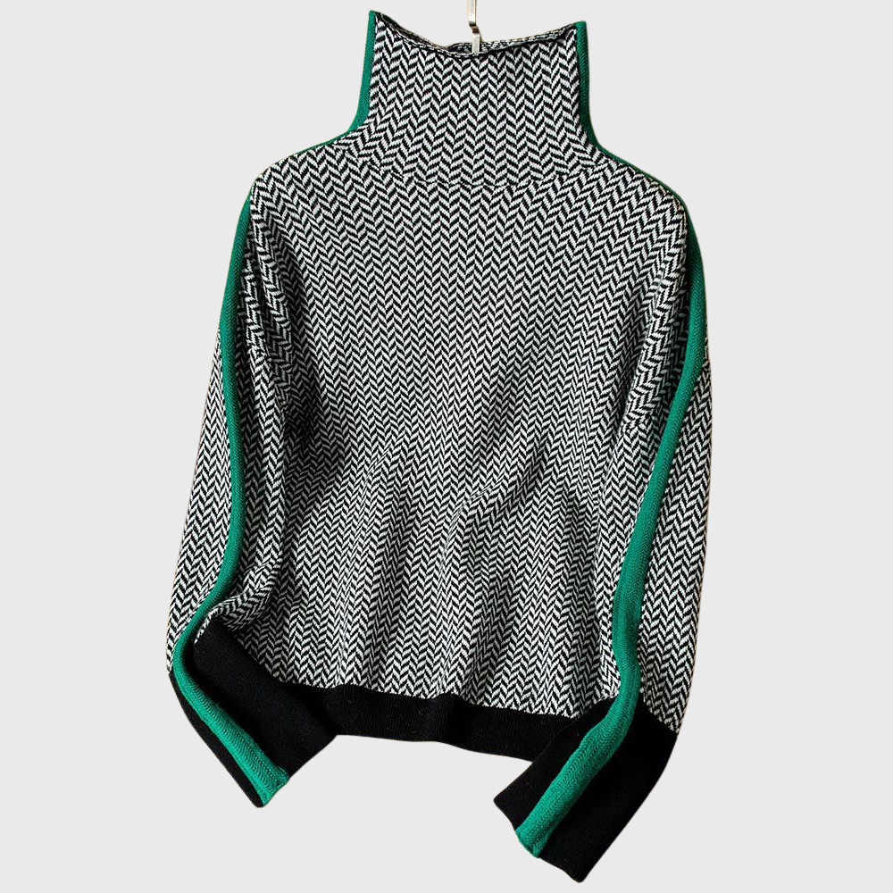 SILVIA™|HOHER KRAGEN PULLOVER
