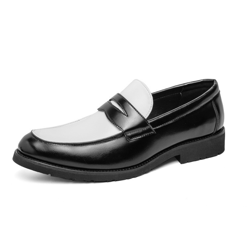 Xara – Zwarte loafers met metallic glans