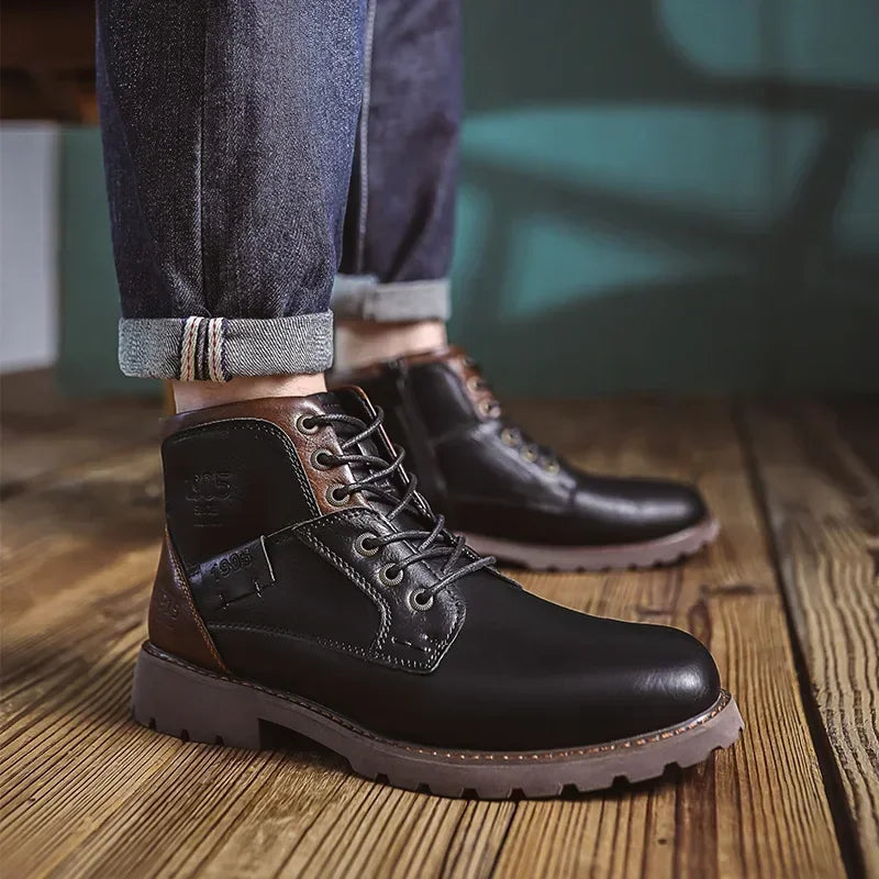 Olsen & Olsen™ Parker | Leren casual laarzen in Britse stijl