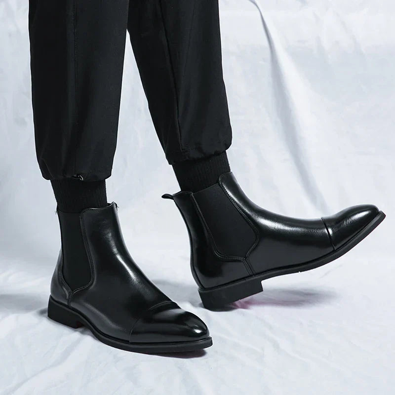 Damien | Leder Chelsea-Stiefel