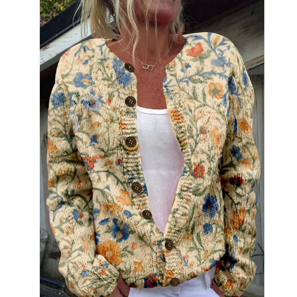Ophelia | Schicker Cardigan mit Print