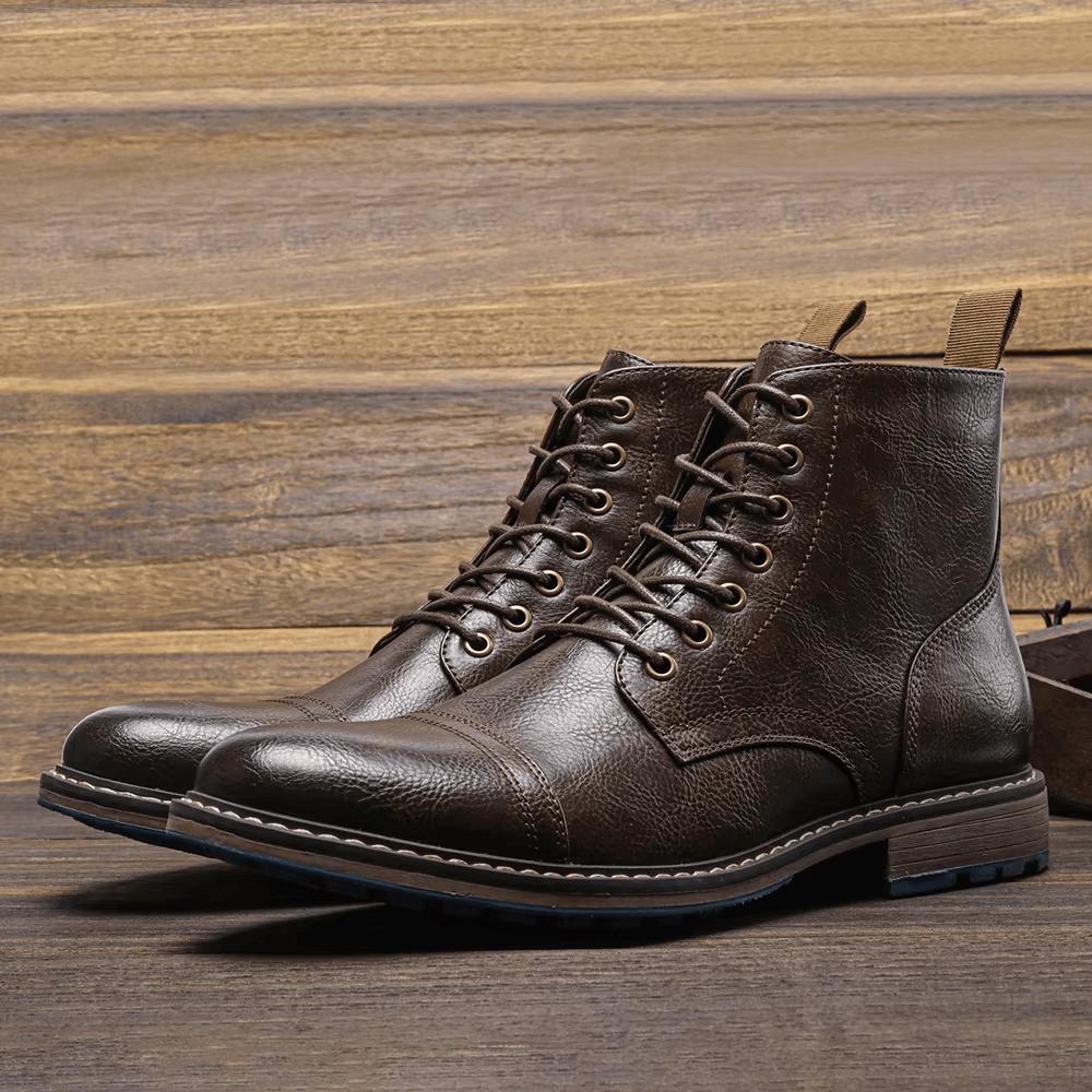 Conor | Trendy leren enkellaarzen