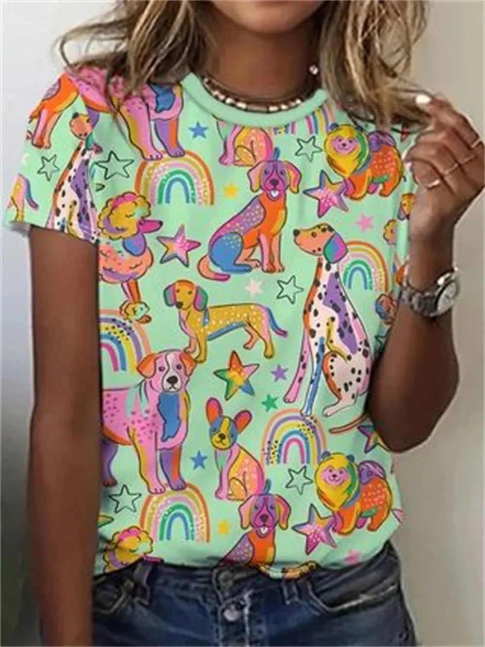 Avrille | Stijlvol T-shirt met hondenmotief