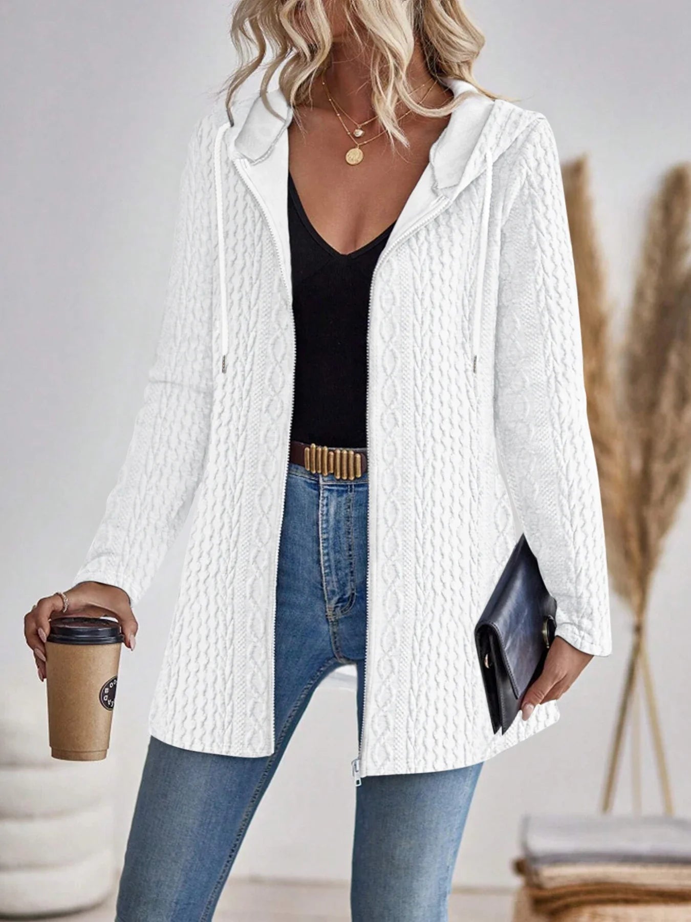 Sharmaine | Elegante jas met capuchon