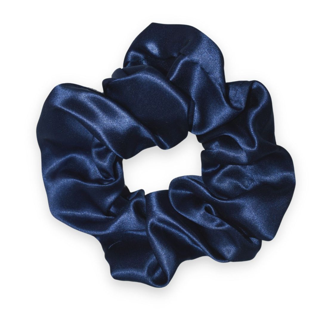 SILKE SCRUNCHIE BIG - NAVY BLÅ