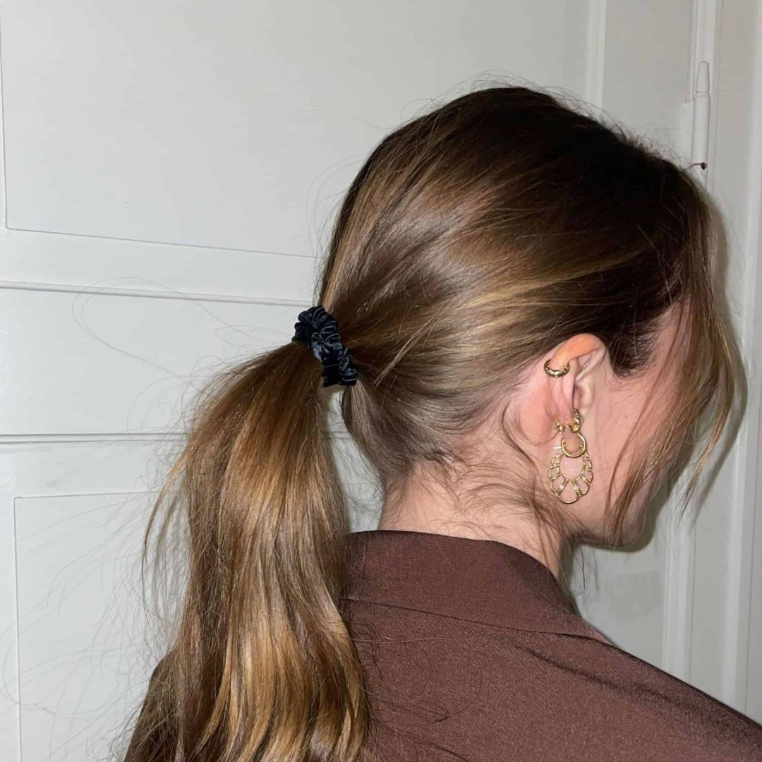 SILK SCRUNCHIE MINI (3er-Pack) – SCHWARZ
