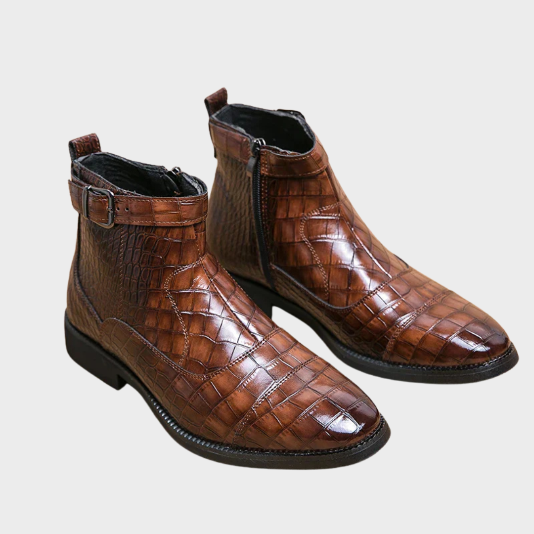 Dylan | Stiefeletten mit Schnalle aus Kunstleder