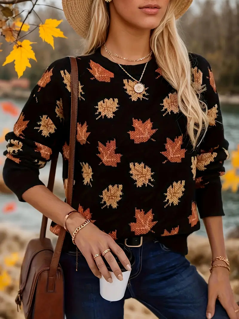 Autumna Maple Gebreide Pullover