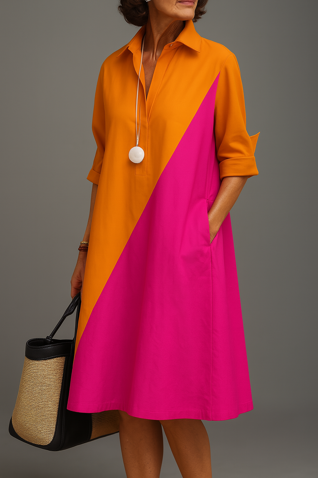 Helene - Elegantes Midi-Kleid für mühelose Eleganz
