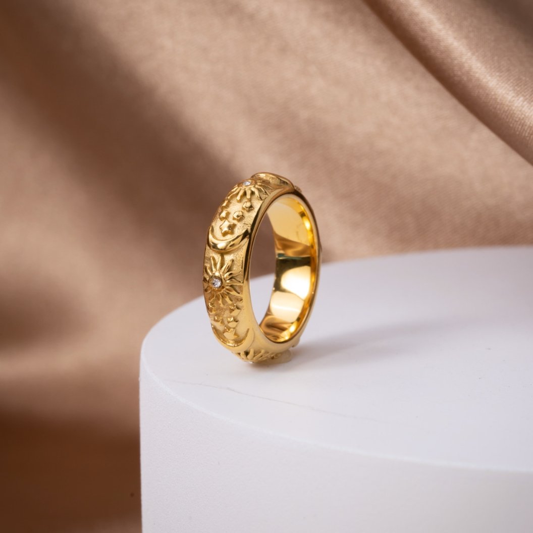 Bague en or céleste