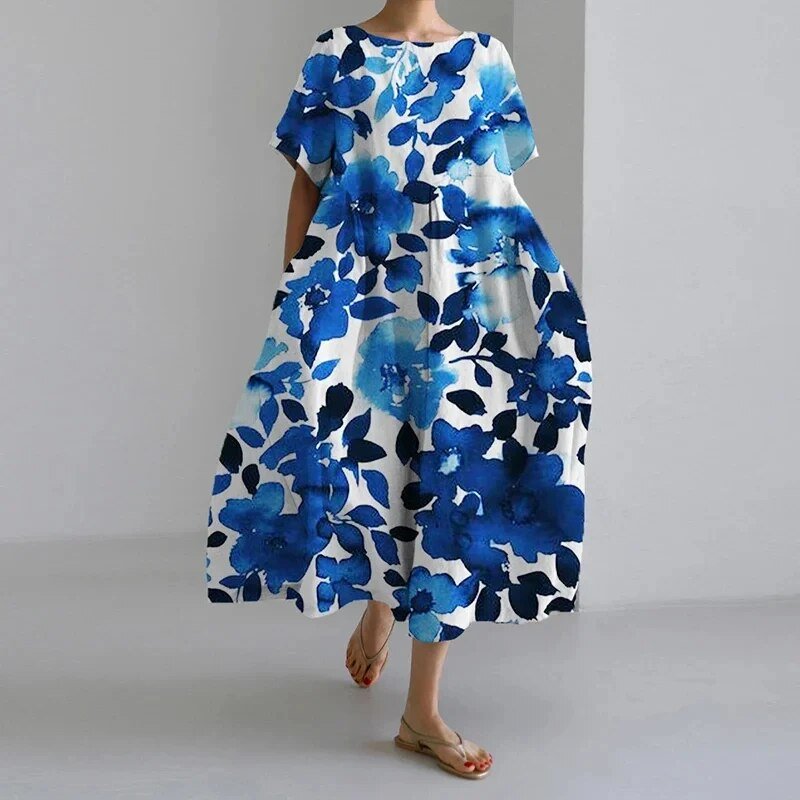 Claire™ – Boheemse jurk met bloemenprint