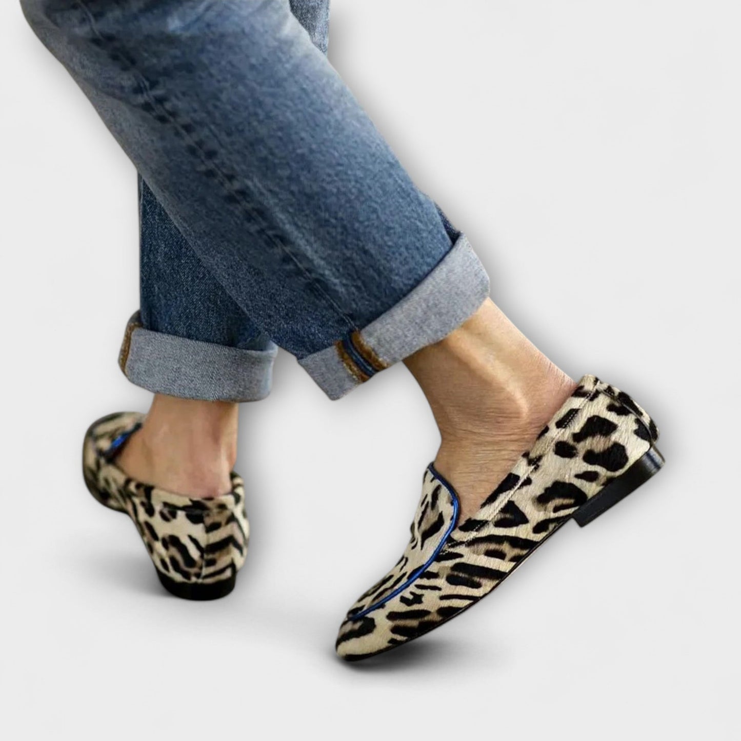 Greer – Comfortabele Mocassins met Luipaardprint
