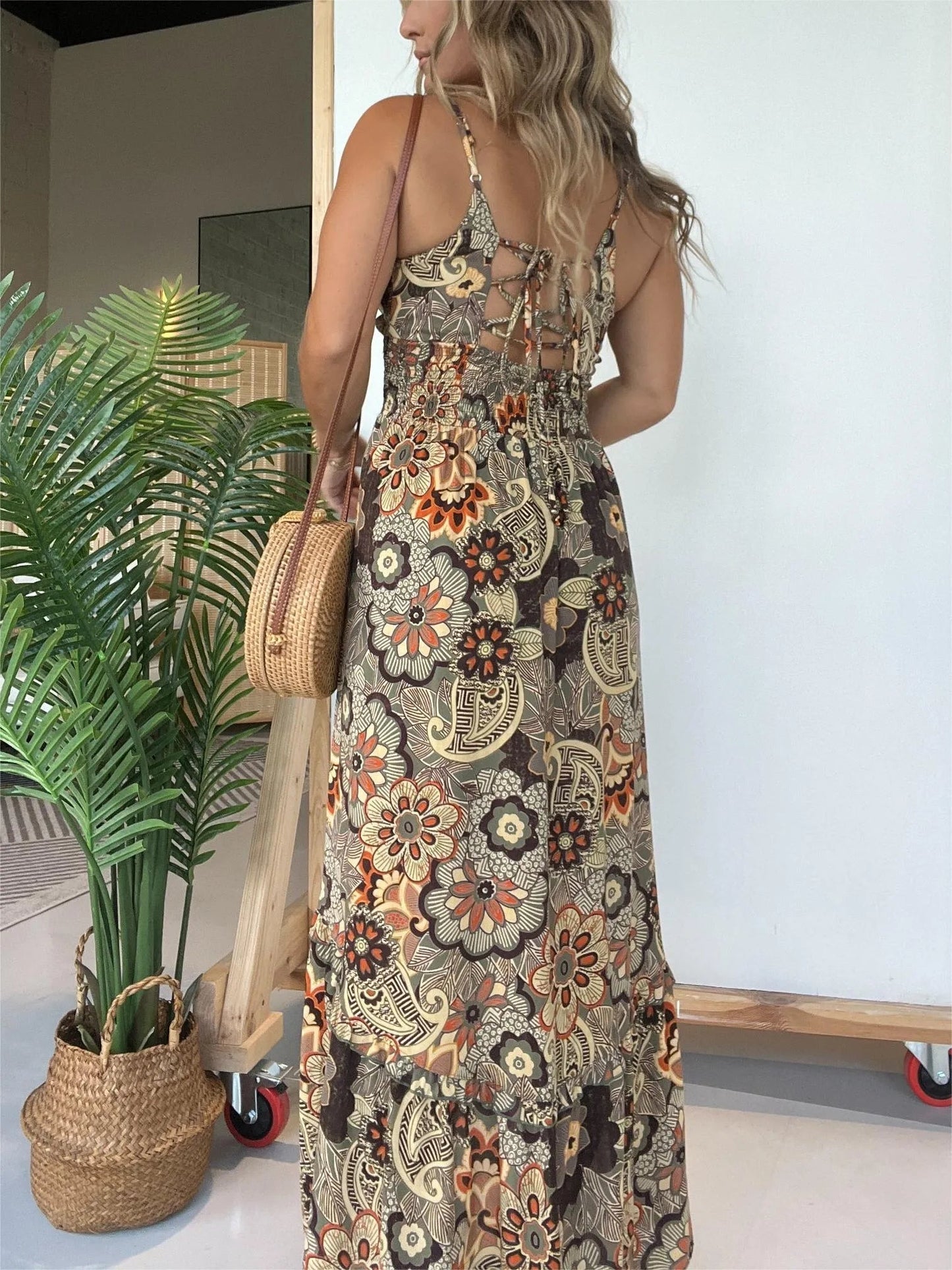 Daisy | Geblümtes Kleid mit Spaghettiträgern