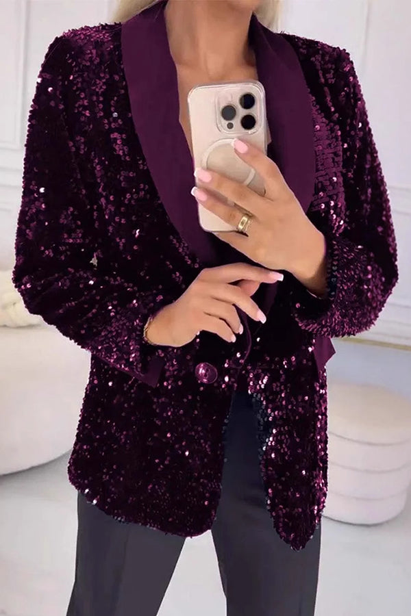 Liv – Glitzernder Pailletten-Blazer