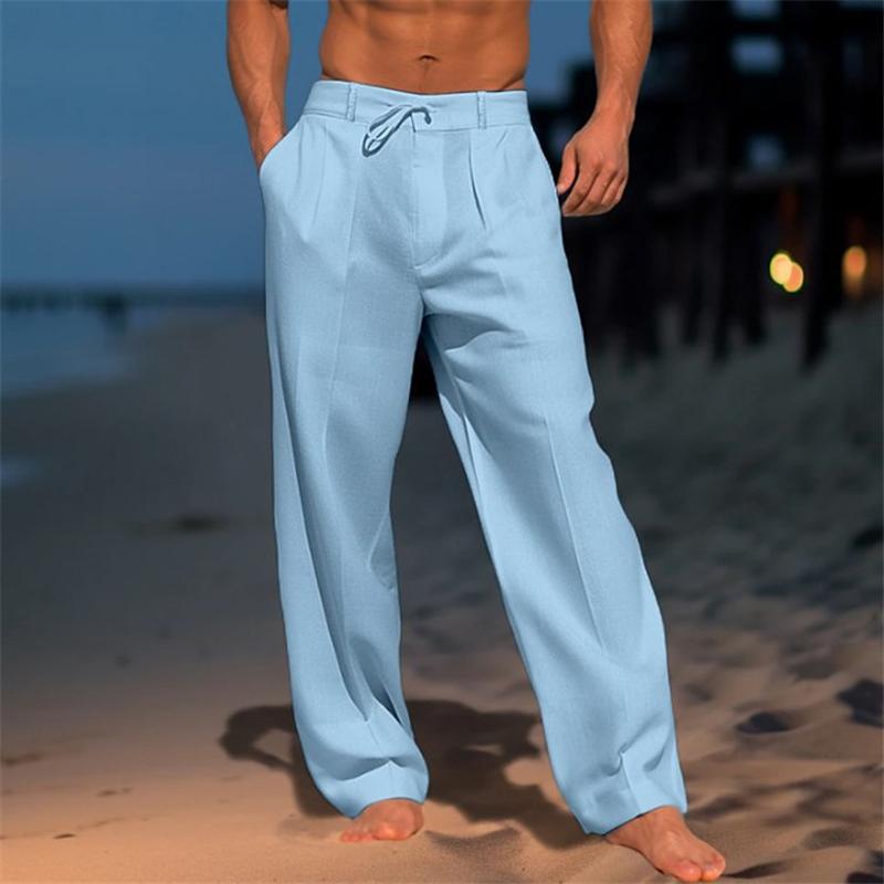 Nathan™ - Leinenhose in Volltonfarbe