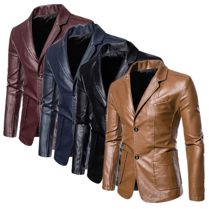Business-casual leren jas